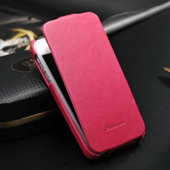 luxurise Premium Leder Hlle fr Iphone 5 - Pink