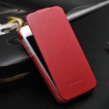 luxurise Premium Leder Hlle fr Iphone 5 - Rot